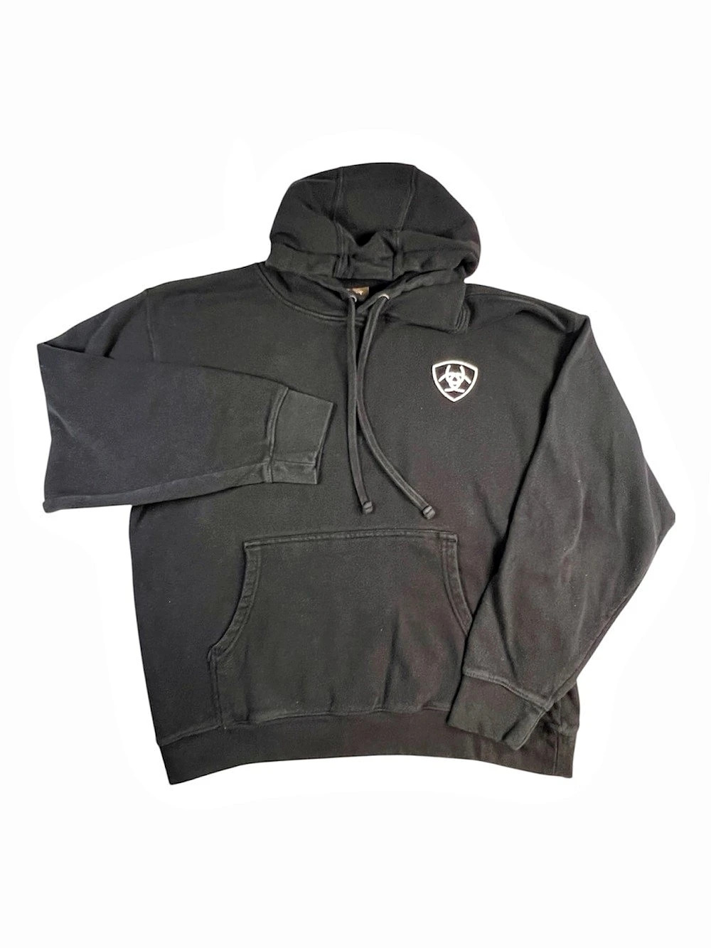 Ariat Men’s L Black Western Americana Flag Graphic Pullover Hoodie Cowboy Style